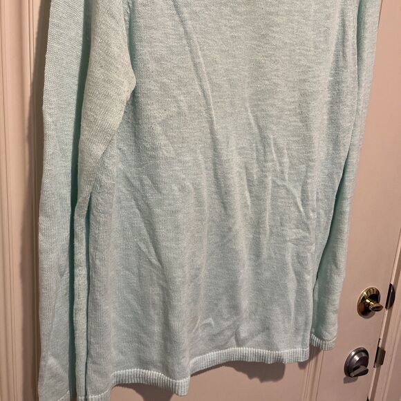 Gap Sweater Women's Large Mint Green Summer Lightweight Raglan sleeve Cotton - Picture 2 of 8